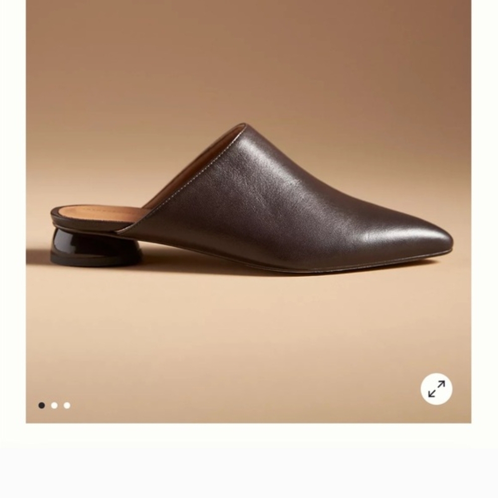 By Anthropologie Pointed-Toe Mules SZ 38 / 7